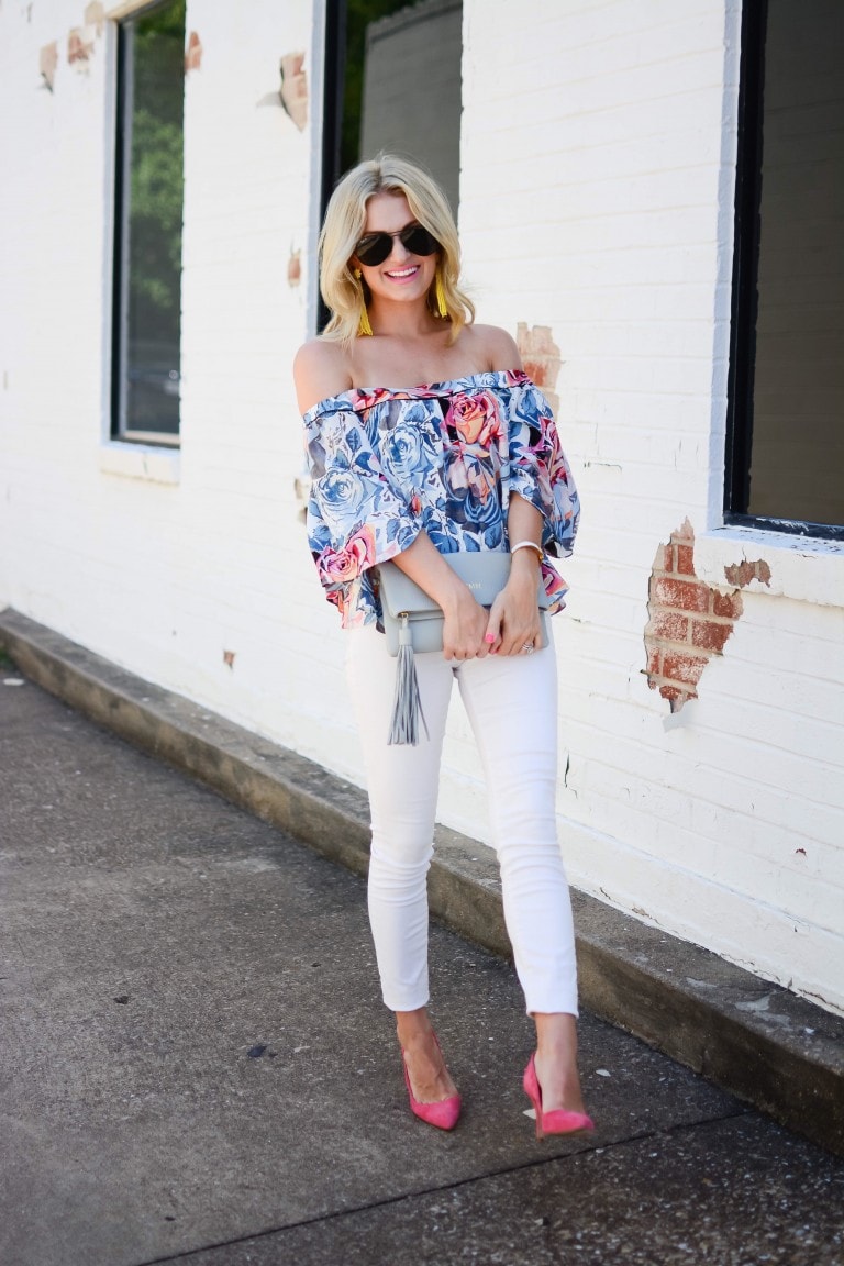 Floral Off-The-Shoulder Top | Chronicles of Frivolity