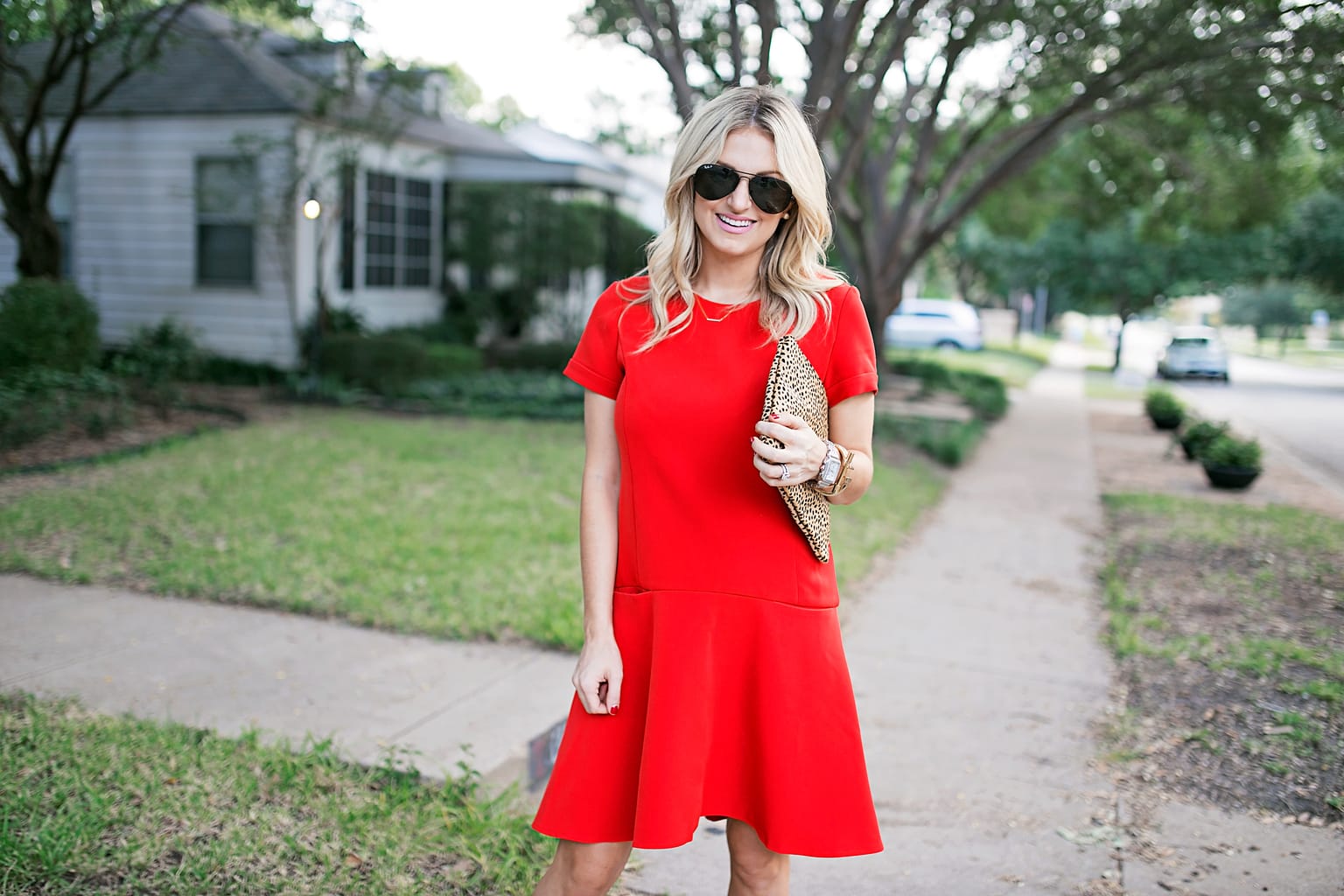 Red Dress & Statement Clutch | Chronicles of Frivolity