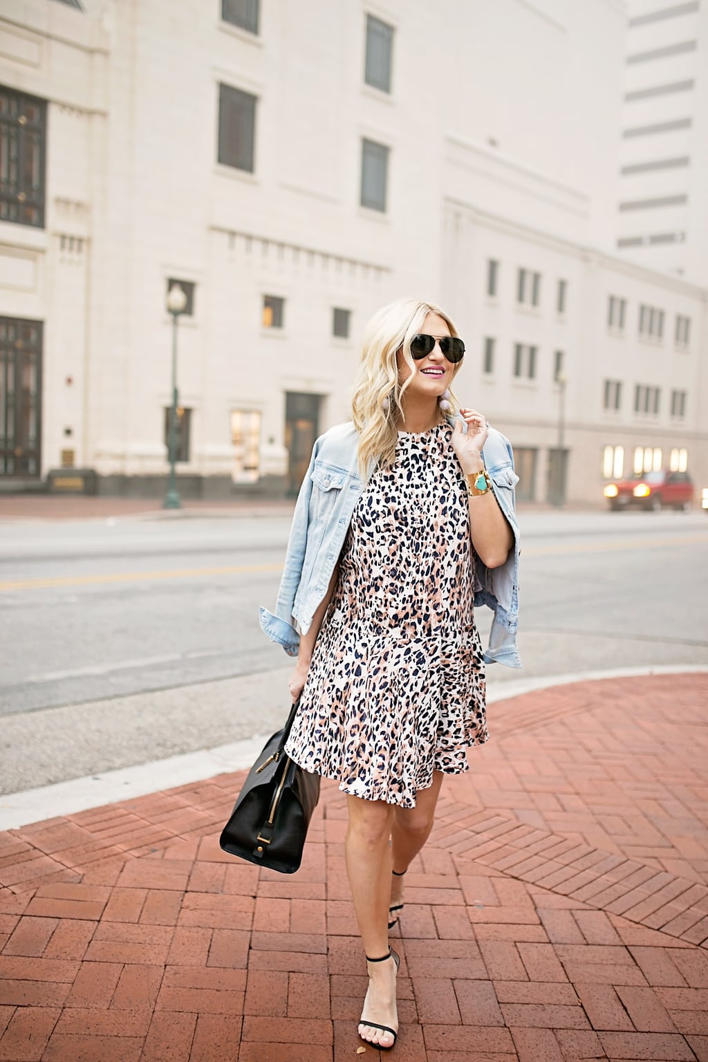 Leopard Dress and Denim Jacket | Chronicles of Frivolity