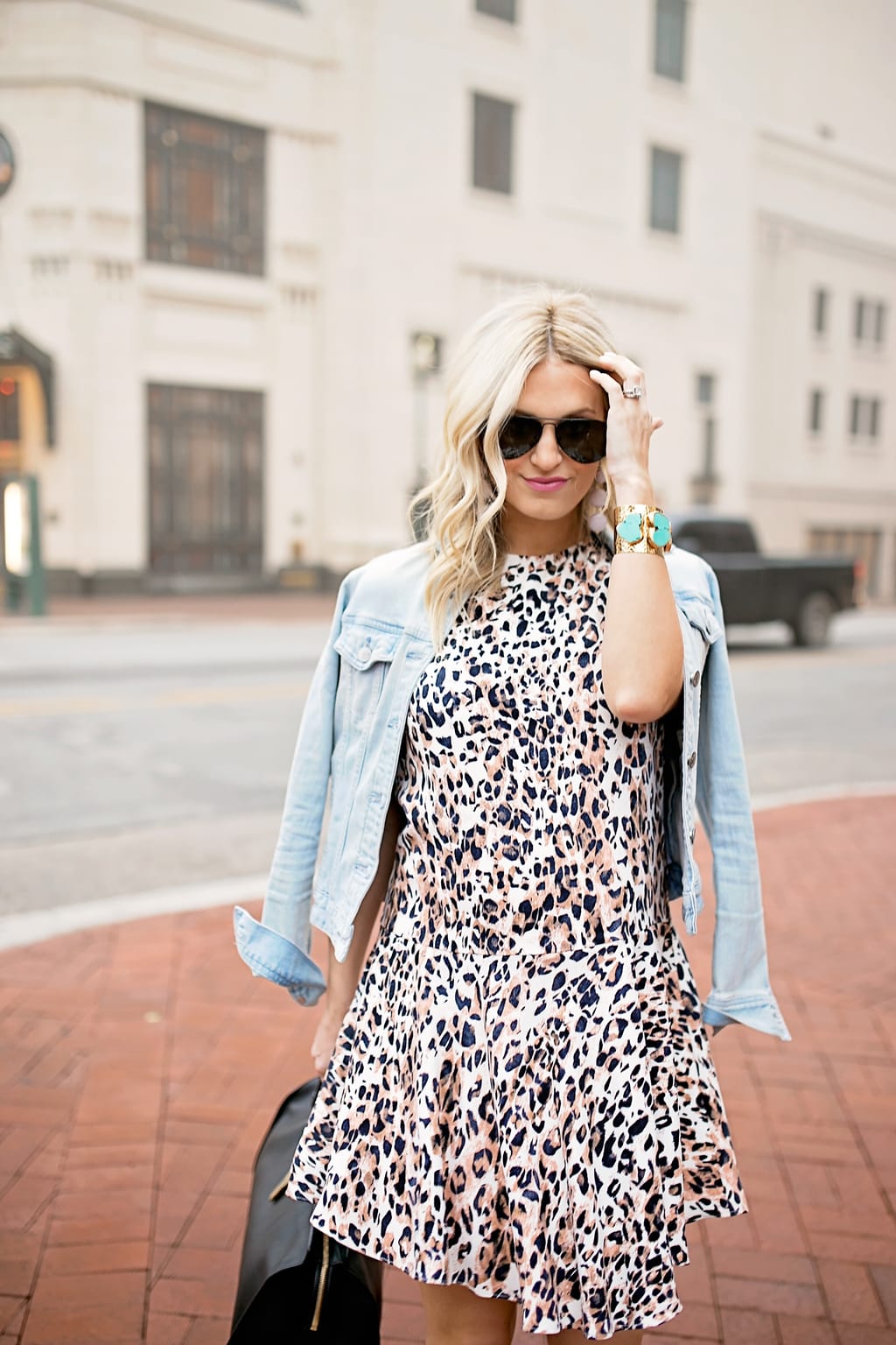 Leopard Dress and Denim Jacket | Chronicles of Frivolity